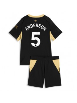 Manchester City Elliot Anderson #5 Auswärts Trikotsatz für Kinder 2026-27 Kurzarm (+ Kurze Hosen)
